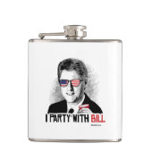 I Party mit Bill- - Clinton-Party-Tier Flachmann (Vorderseite)