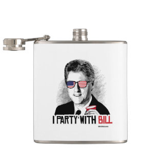 I Party mit Bill- - Clinton-Party-Tier Flachmann