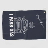 I Pass Gas Öko Electric Car Gag Golfhandtuch (Horizontal)