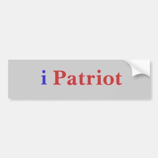 I, Patriot Autoaufkleber (Vorne)