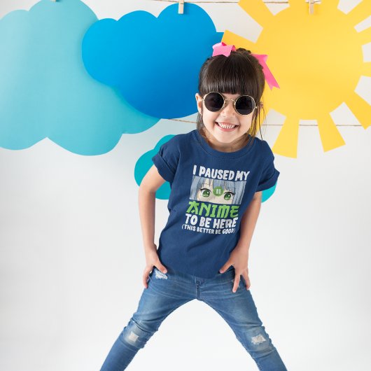 I Paused my Anime to be here Funny Anime Fan T-Shirt