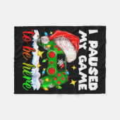 I Paused My Game Christmas Nutcracker Doll Funny B Fleecedecke (Vorderseite (Horizontal))