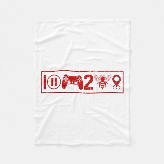 I Paused My Game To Be Here Funny Gamer Boys Men V Fleecedecke (Vorderseite)