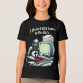 I Paused My Game To Be Here Funny Retro Tri-Blend Shirt (Vorderseite)