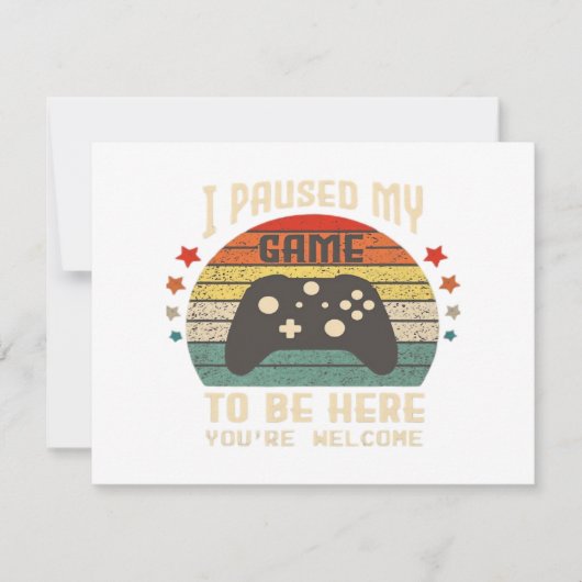 I Paused My Game to Be Here Gamer Gaming Retro Vin (Vorderseite)