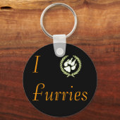 I Paw Furries Schlüsselanhänger (Vorderseite)