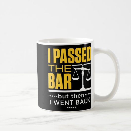 I Ped The Bar Funny Bar Exam Joke New Lawyer Kaffeetasse (Rechts)