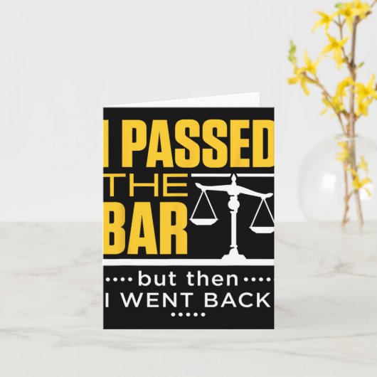 I Ped The Bar Funny Bar Exam Joke New Lawyer Karte (Gelbe Blume)