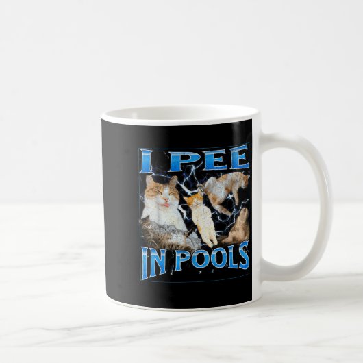 I Pee In Ols Funny Offensive Cat Meme Bootleg Grap Kaffeetasse (Rechts)