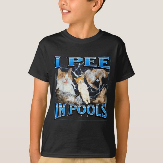I Pee In Ols Funny Offensive Cat Meme Bootleg Grap T-Shirt (Vorderseite)