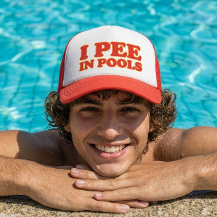 I pee in pools funny swimming summer vacation truckerkappe
