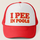 I pee in pools funny swimming summer vacation truckerkappe (Vorderseite)