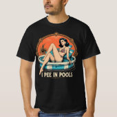 I Pee in Pools Tshirt – Funny Pool Gag Graphic (Vorderseite)