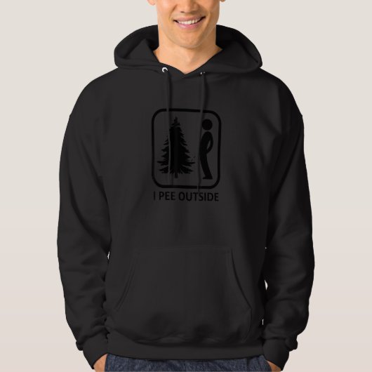I Pee Outside Camping Joke Hiking Camp Camper Hoodie (Vorderseite)