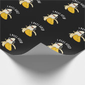 I Peel Good Funny Fruit Banana Pun Dark BG Geschenkpapier (Ecke)