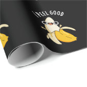 I Peel Good Funny Fruit Banana Pun Dark BG Geschenkpapier (Rolleneckpunkt)