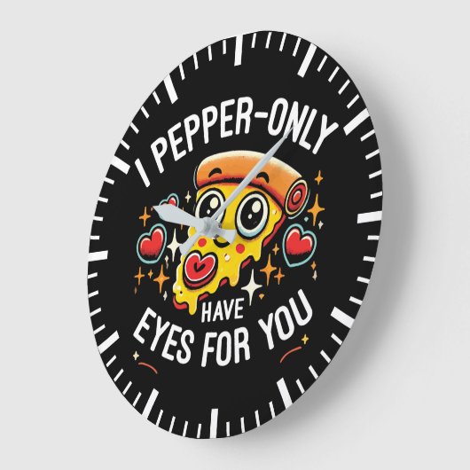 I Pepper-only Have Eyes for You - Niedlich Valenti Große Wanduhr (Winkel)