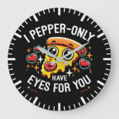 I Pepper-only Have Eyes for You - Niedlich Valenti Große Wanduhr (Vorderseite)