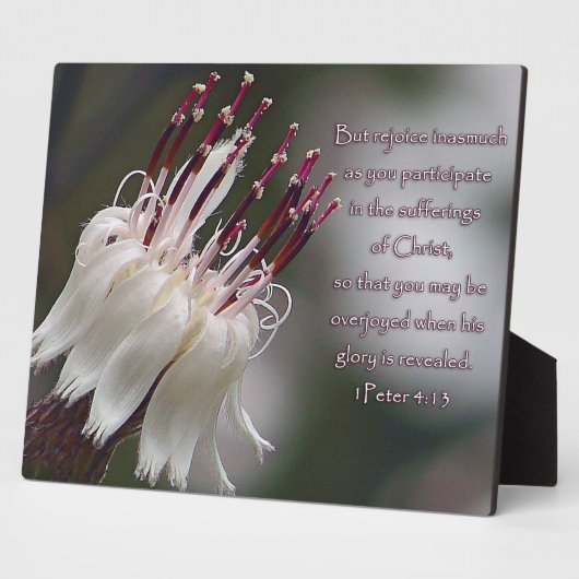 I Peter 4:13 Inspirationsblume Fotoplatte (Seite)