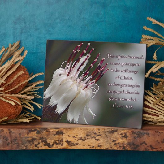 I Peter 4:13 Inspirationsblume Fotoplatte (Seite)