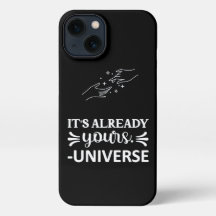 I Phone Case "Es ist schon dein Universum" Weiß