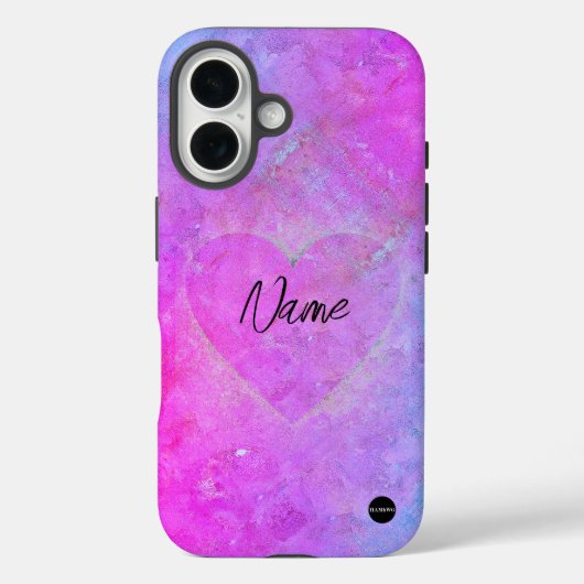I phone Case Heart Mixed Violet Colors HAMbWG (Rückseite)