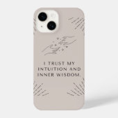 I Phone Case "Ich vertraue meiner Intuition & inne iPhone Hülle (Rückseite)