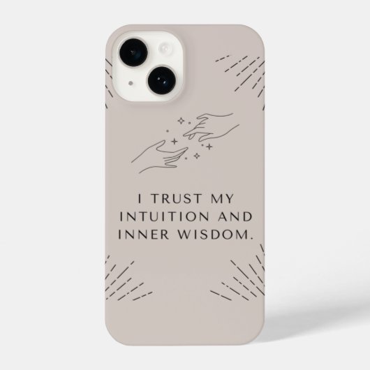 I Phone Case "Ich vertraue meiner Intuition & inne iPhone Hülle (Rückseite)
