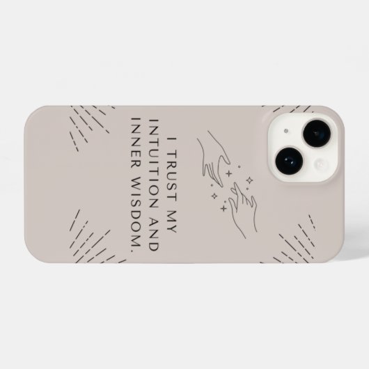 I Phone Case "Ich vertraue meiner Intuition & inne iPhone Hülle (Rückseite (Horizontal))
