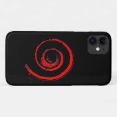 I Phone case mit Red Spiral (Rückseite (Horizontal))