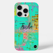 I Phone Case Turquoise Mix Distressed HAMbyWG (Rückseite)