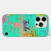 I Phone Case Turquoise Mix Distressed HAMbyWG (Rückseite (Horizontal))