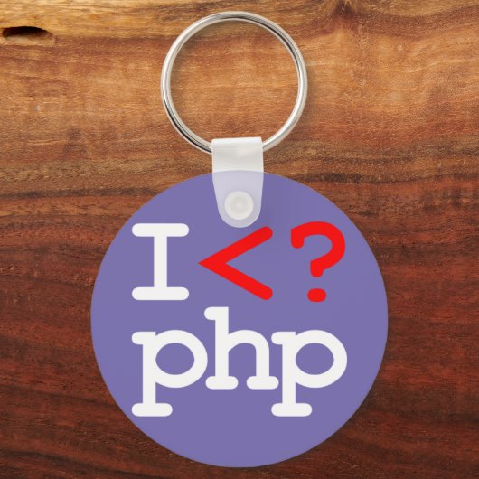 "I <? php - I Liebe PHP Schlüsselanhänger (Vorderseite)