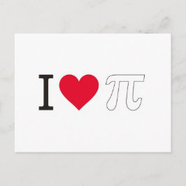 I ♥ Pi – Minimalist Pi Day Greeting Card Postkarte