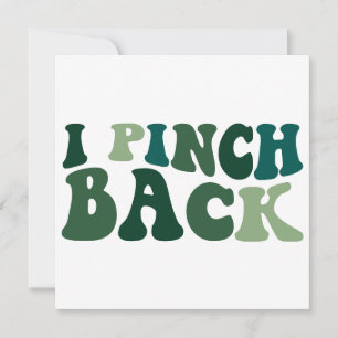 I Pinch Back Retro St. Patrick's Day PNG/SVG Feiertagskarte