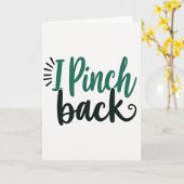 I Pinch Back St Patricks Day Card Karte (Gelbe Blume)