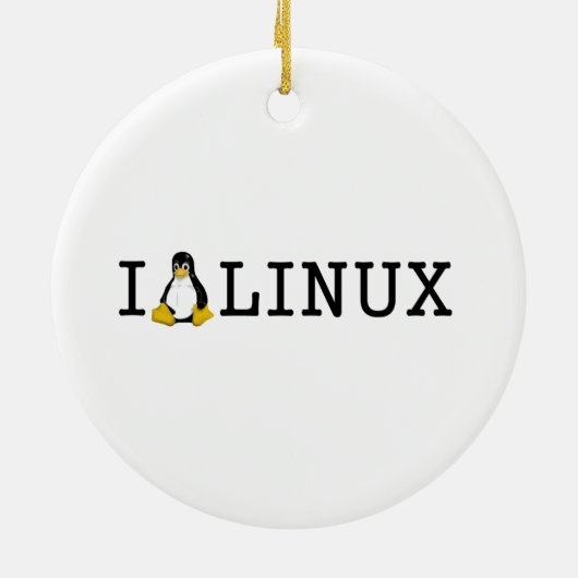 I Pinguin Linux Keramikornament (Hinten)
