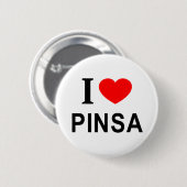 I ❤️ PINSA I LIEBE PINSA I HEART PINSA BUTTON (Vorne & Hinten)