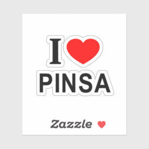 I ❤️ PINSA I LIEBE PINSA I HEART PINSA Vinyl Aufkleber