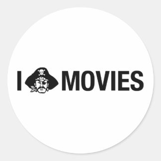 i-Pirate-Filme Runder Aufkleber