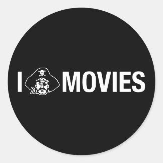 i-Pirate-Filme Runder Aufkleber
