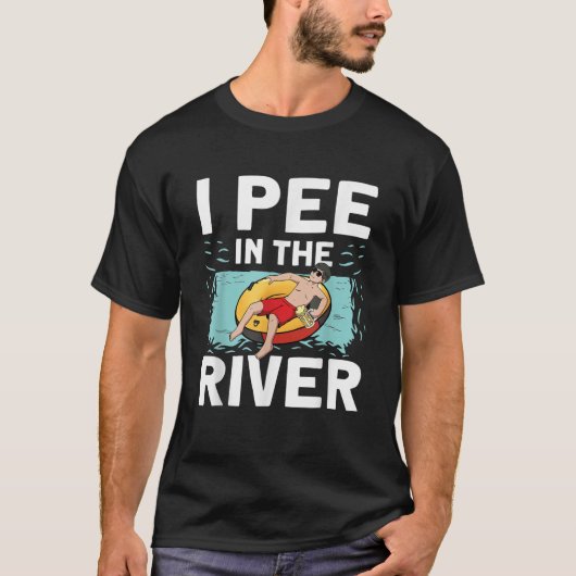 I Piss im Fluss Floating T-Shirt (Vorderseite)