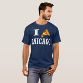 I Pizza Chicago I Liebe Chicago Pizza Funny T-Shirt (Vorne ganz)