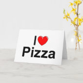 I Pizza der Liebe-(Herz) Karte (Gelbe Blume)