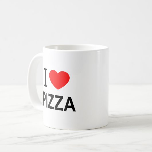I ❤️ PIZZA I LIEBE PIZZA I HERZSTARTE PIZZA TASSE (Vorderseite Links)