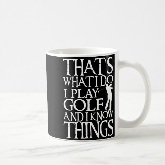 I Play Golf Funny Golf Quote Shop Uni-adults &amp; Kaffeetasse (Rechts)