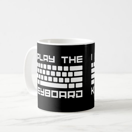 I Play the Keyboard - Computer Programming - Coder Kaffeetasse (Vorderseite Links)