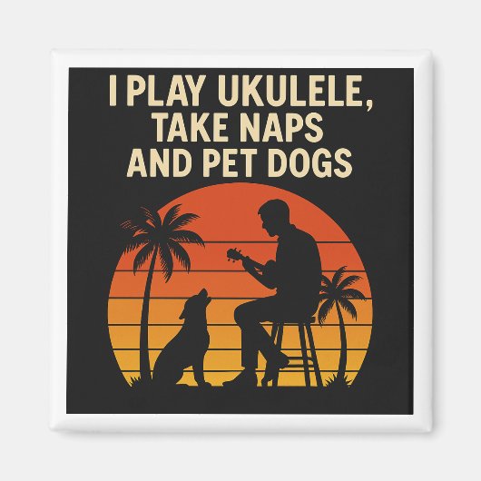 I play ukulele - magnet (Vorne)