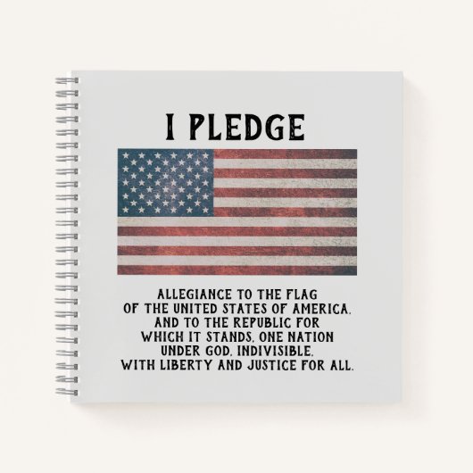 I Pledge Spiral Notebook Notizblock (Vorderseite)