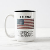 I Pledge T - Shirt Zweifarbige Tasse (Links)